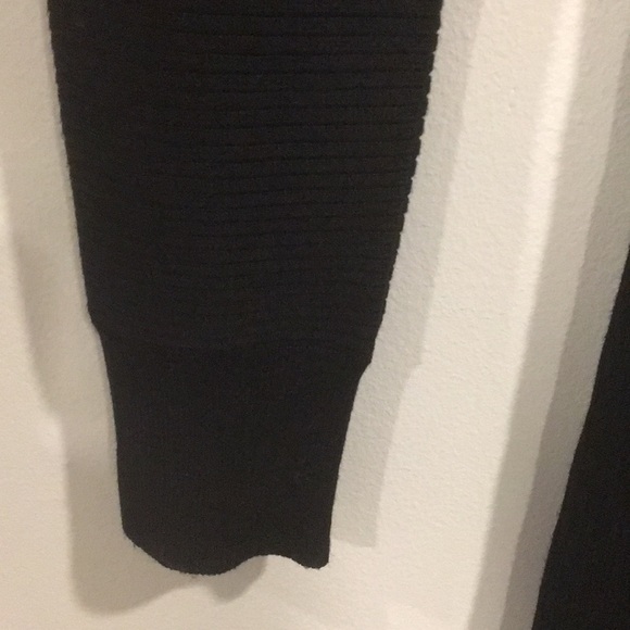 PINK ROSE Black Round Neck Ribbed MIDI Dress Small - Picture 5 of 9